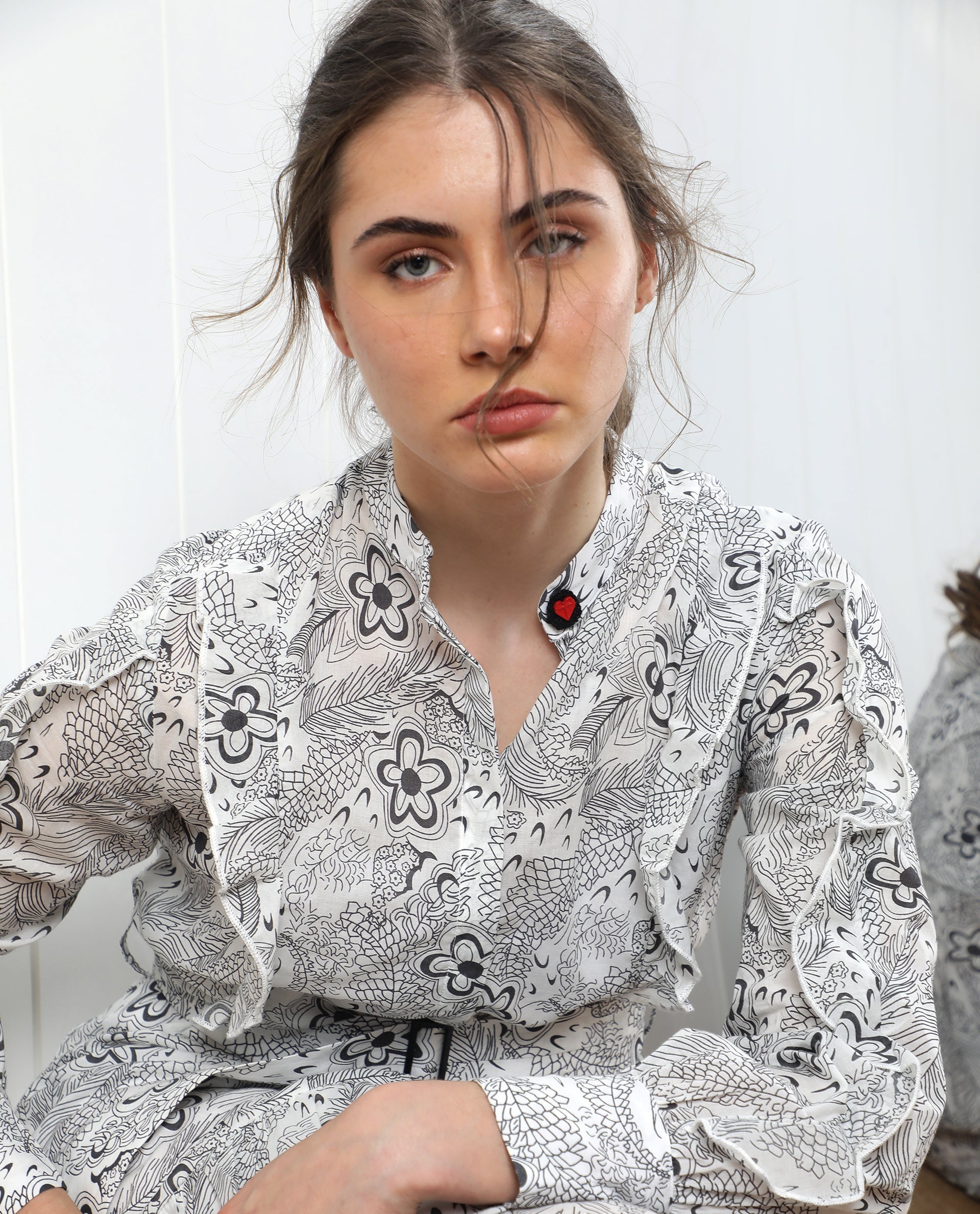 Women's White Casual Full Sleeves Dress