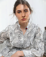 Women's White Casual Full Sleeves Dress