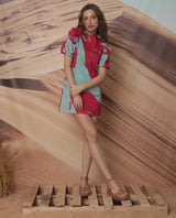 Women's Red Casual Half Sleeves Dress