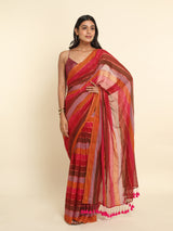 Women's Multicolor Cotton Blend Saree