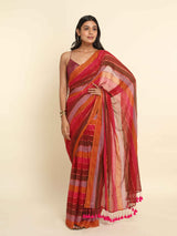 Women's Multicolor Cotton Blend Saree