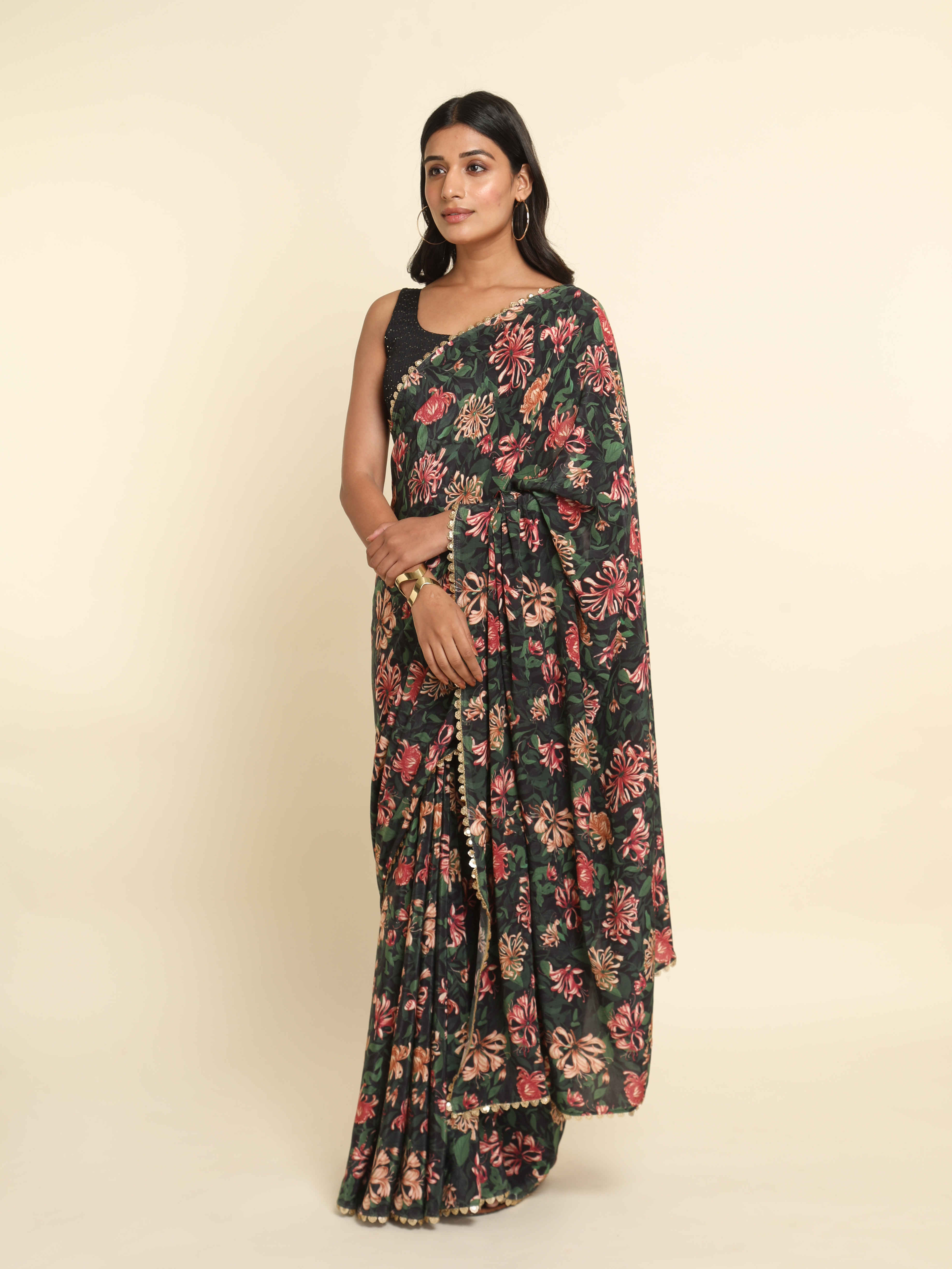 Women's Multicolor Liva Saree