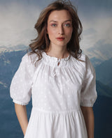 Women's White Casual Half Sleeves Dress
