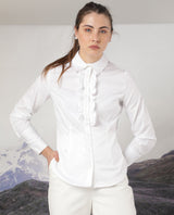 Women's White Casual Full Sleeves Top