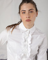Women's White Casual Full Sleeves Top