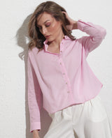 Women's Purple Casual Full Sleeves Shirt