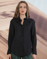 Women's Black Casual Full Sleeves Top