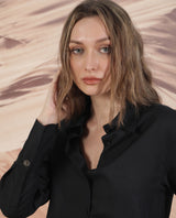 Women's Black Casual Full Sleeves Top