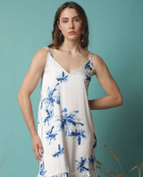 Women's White Casual Sleeveless Dress