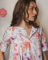 Women's Multicolor Casual Half Sleeves Dress