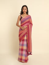 Women's Multicolor Cotton Blend Saree