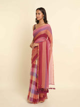 Women's Multicolor Mul Cotton Saree