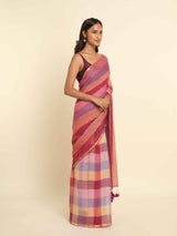 Women's Multicolor Mul Cotton Saree