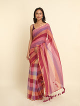 Women's Multicolor Mul Cotton Saree