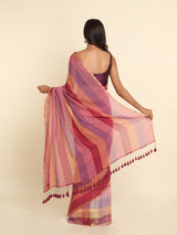 Women's Multicolor Mul Cotton Saree