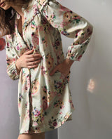 Women's Beige Casual Full Sleeves Dress