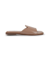 Women's Taupe Solid Slip-on Flat Sandals