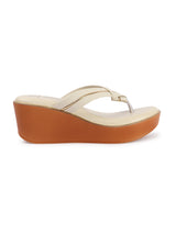 Women's Crisscross Strap Wedge Thong Sandals
