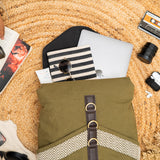 Women's Olive Foresty Green Unisex Backpack Bag