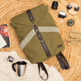 Women's Olive Foresty Green Unisex Backpack Bag