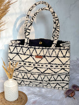 Women's White Monochrome Fuzz Box Bag
