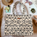 Women's White Monochrome Fuzz Box Bag