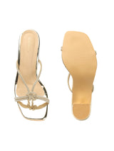 Women's Gold Casual Slip-On Sandals