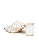 Women's Silver Casual Slip-On Sandals