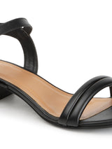 Women's Ankle Strap Round Toe Heeled Sandal