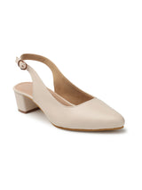 Women's White Casual Strap Heels