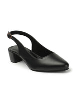 Women's Black Casual Strap Heels