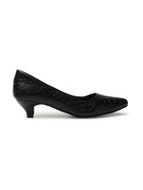 Women's Black Casual Slip-On Heels