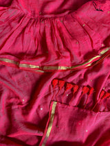 Women's Pink Mul Cotton Saree
