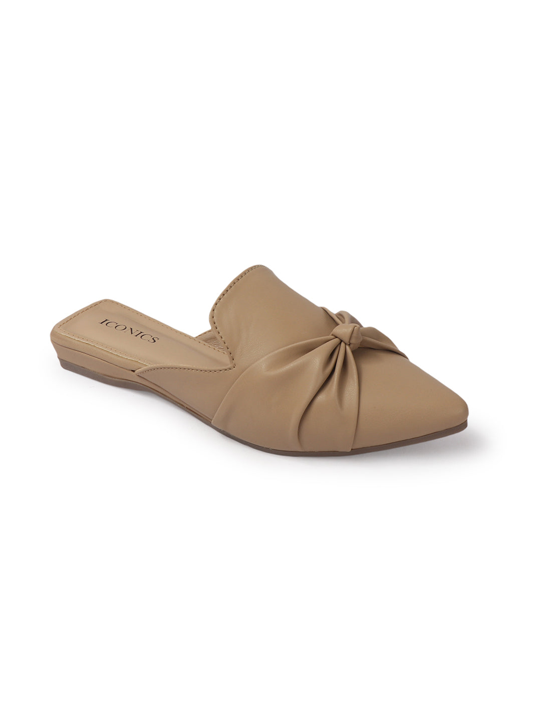 Women's Beige Casual Slip-On Flats