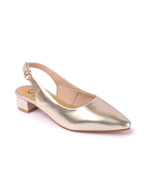 Women's Texchted Pointed Toe Block Heel Pumps