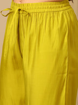Women's Floral Embroidered Panelled Kurta with Trousers and with Dupatta