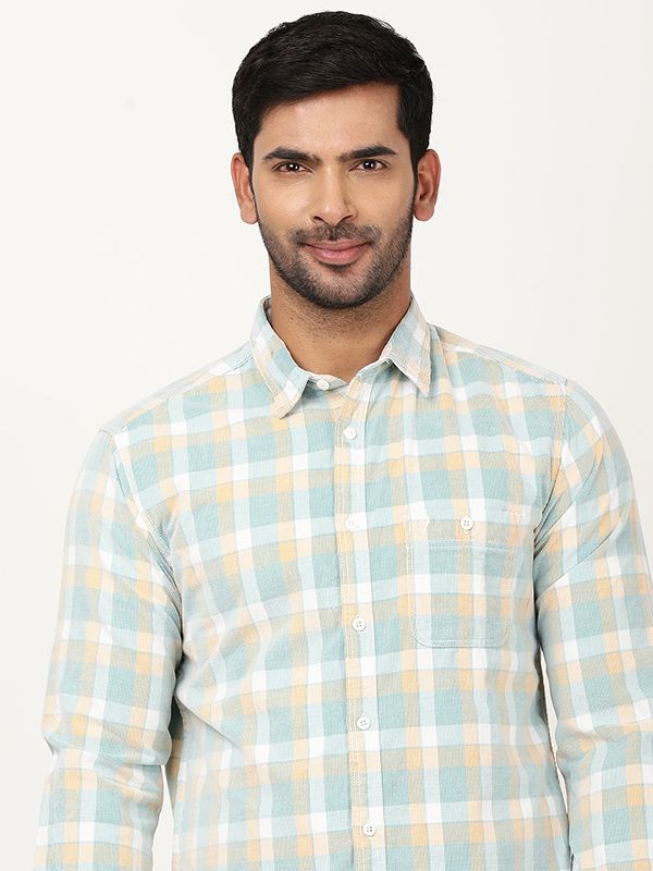 Men's Multicolor Casual Regular Fit Checkered Full Sleeves Shirt
