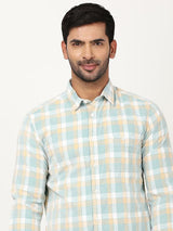Men's Multicolor Casual Regular Fit Checkered Full Sleeves Shirt
