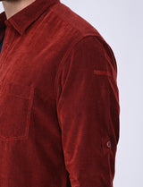 Men's Orange Casual Regular Fit Solid Full Sleeves Shirt