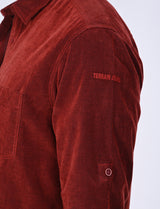 Men's Orange Casual Regular Fit Solid Full Sleeves Shirt