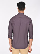 Men's Grey Casual Regular Fit Solid Full Sleeves Shirt