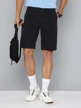 Men's Black Casual Regular Fit Solid Shorts