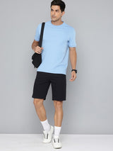 Men's Black Casual Regular Fit Solid Shorts