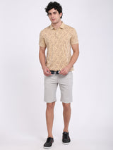 Men's Grey Casual Slim Fit Solid Shorts