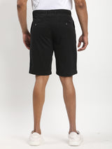 Men's Black Casual Regular Fit Solid Shorts