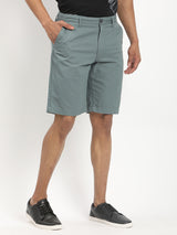 Men's Green Casual Regular Fit Solid Shorts