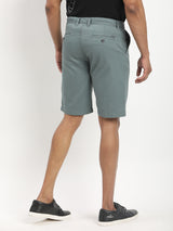 Men's Green Casual Regular Fit Solid Shorts