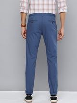 Men's Blue Casual Slim Fit Solid Trouser