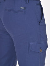 Men's Navy Formal Regular Fit Solid Trouser