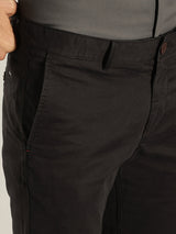 Men's Black Formal Slim Fit Solid Trouser